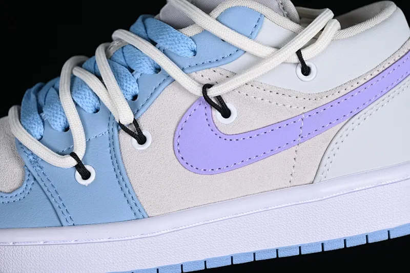 All categories Air Jordan Jordan series basketball shoes Air Jordan 1 Low Z version Air Jordan 1 Low AJ1 Joe 1 University blue strap purple hook low-top basketball shoes DC0774-050